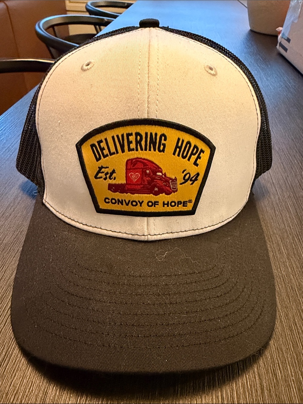 Convoy of Hope 'Delivering Hope' Two-Tone Trucker Hat - White & Black